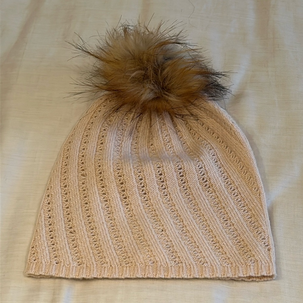Lt Pink CASHMERE Garnet Hill Hat